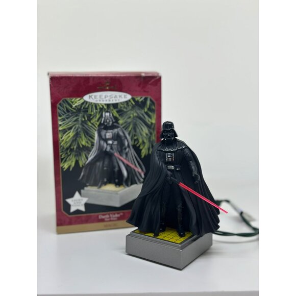 1997 Hallmark Keepsake Ornament Star Wars Darth Vader Magic Used Light Voice - Picture 1 of 6
